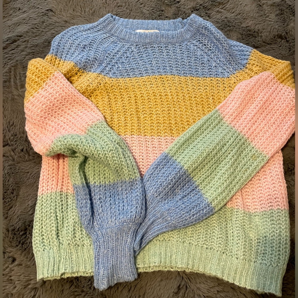 Petal and Pup large stripe, loose knit sweater
